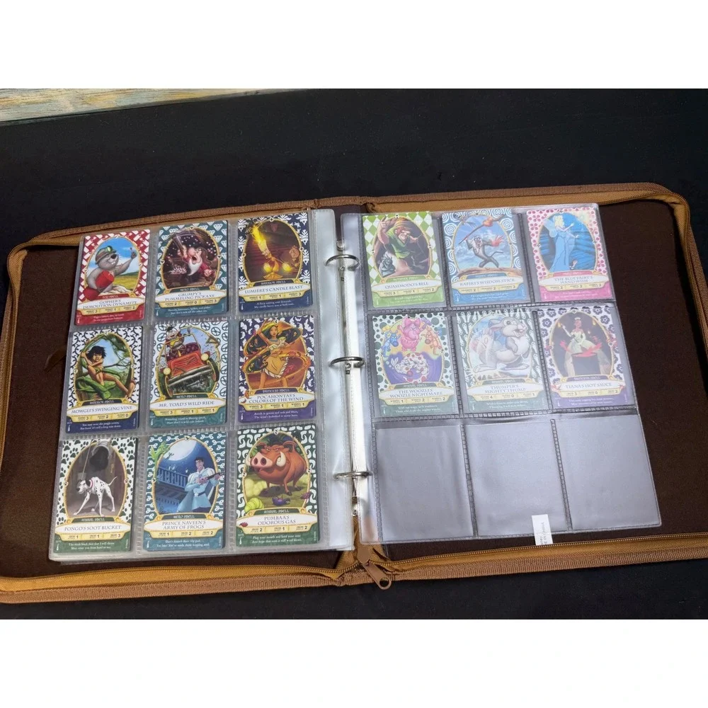 Disney Sorcerers of the Magic Kingdom Spell Card Binder WDW Full Set 1-60 Extras